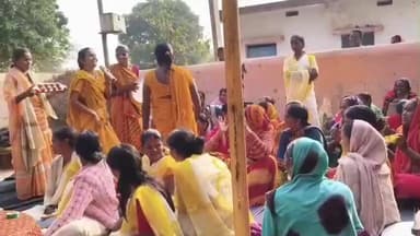 टाटीझरिया: टाटीझरिया के डुमर हनुमान मंदिर में एकल श्रीहरि सत्संग प्रतियोगिता आयोजित, सत्संग मंडलियों ने बिखेरी भक्ति की छटा