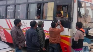 भरनो: सिसई भरनो रांची सड़क पर परिवहन विभाग ने की शराब पीकर गाड़ी चलाने वालों की जांच