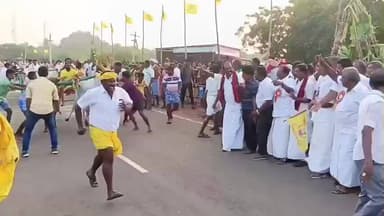 விளாத்திகுளம்: வைப்பார் கிராமத்தில் கட்டபொம்மன் பிறந்த நாள் விழாவை முன்னிட்டு மாட்டுவண்டி பந்தயம் எம்எல்ஏ துவக்கி வைத்தார்