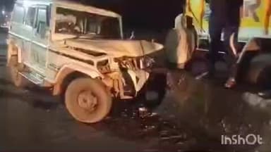 निवास: निवास नगर के साहू मोहल्ला में बोलेरो डिवाइडर से टकराई, 3 घायल, 2 की हालत गंभीर