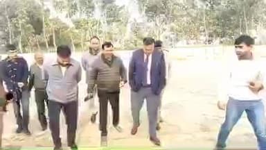 पयागपुर: खुटेहना में निर्मित पार्क, ओपन जिम और शहीद स्मारक का निरीक्षण डीएम व एसपी ने किया