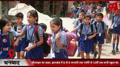 #धनबाद : #शीतलहर का #कहर, #झारखंड में 6 से 8 #जनवरी #तक #नर्सरी से 12वीं #तक #सभी #स्कूल #बंद