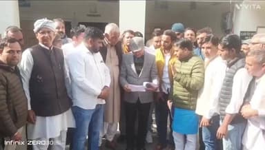 नीम का थाना: नीमकाथाना में नव सृजित नारदा ग्राम पंचायत को यथावत रखने की मांग को लेकर सौंपा ज्ञापन