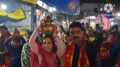 शाढ़ौरा: जैन समाज शाढ़ौरा के भक्त मंडल की शिखर जी से पवित्र रज माटी लाने पर शोभायात्रा