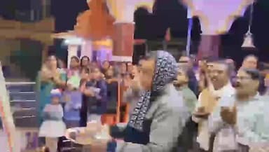 आठनेर: आठनेर के भगवती नगर स्थित शिव मंदिर में भारत माता की महाआरती में उमड़ी भीड़