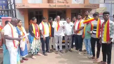 ನಿಪ್ಪಾಣಿ: ನಗರದಲ್ಲಿ ಅಳವಡಿಸಿರುವ ಅನ್ಯಭಾಷೀಯ ಬ್ಯಾನರಗಳನ್ನ ಕಿತ್ತು ಹಾಕಿ: ನಗರಸಭೆ ಅಧಿಕಾರಿಗಳಿಗೆ ಕನ್ನಡ ಪರ ಸಂಘಟನೆಯಿಂದ ಮನವಿ ಪತ್ರ ಸಲ್ಲಿಕೆ