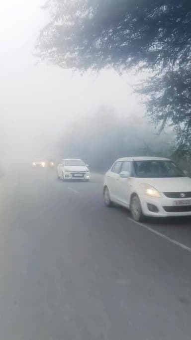 कुम्हेर क्षेत्र में छाया घना कोहरा,,,कोहरे के कारण सड़कों पर विजिबिलिटी (दृश्यता) इतनी कम है कि वाहन चालक फॉग लाइट और हे...