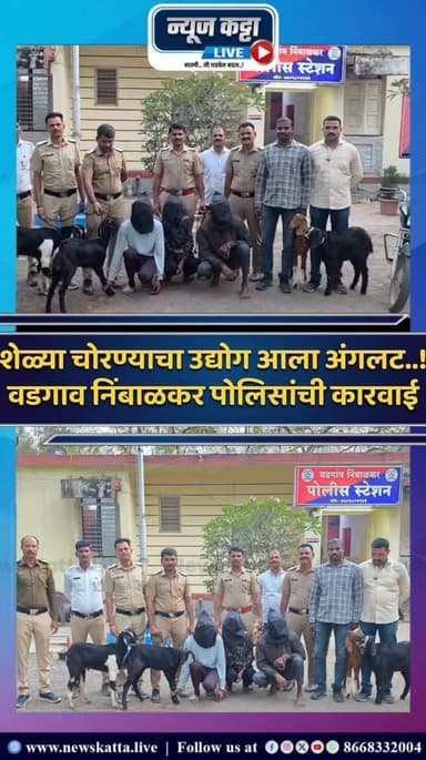 🚨BARAMATI CRIME : बारामती तालुक्यातील सदोबाचीवाडी परिसरातील शेतकऱ्यांच्या शेळ्या आणि बोकड चोरणाऱ्या तिघांचा वडगाव निंबाळ...