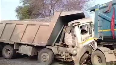 पतना: पतना धरमपुर में दो हाईवा की हुई भीषण टक्कर, केबिन हुआ ध्वस्त