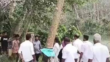 விளவங்கோடு: களியில் கோதை ஆற்றில் முதலை நடமாட்டம். வனத்துறையினர் நேரில் ஆய்வு.