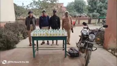 बनकटवा: पुलिस ने नेपाली शराब के साथ एक तस्कर को किया गिरफ्तार