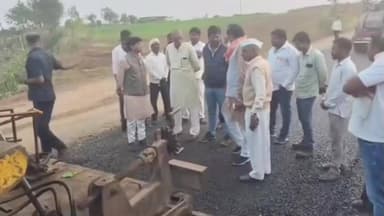 निवाली: विधायक बरडे ने हरन्या से मालकातार तक बनने वाले मार्ग का किया निरीक्षण