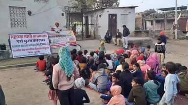 भिनाय: राष्ट्रीय नवभारत साक्षरता मिशन के तहत छछूंदरा और करांटी ग्राम में कला जत्था कार्यक्रम का आयोजन हुआ