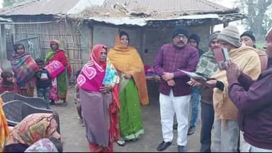 बनमनखी: दिवरा धनी पंचायत के पूर्व मुखिया ने किया कम्बल का वितरण, लोगों में खुशी का माहौल