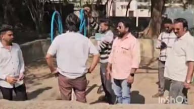 शहरातील जिजामाता उद्यानाच्या दुरावस्थेप्रश्नी मराठा क्रांती मोर्चाचे मुख्याधिकारी जगताप यांना निवेदन