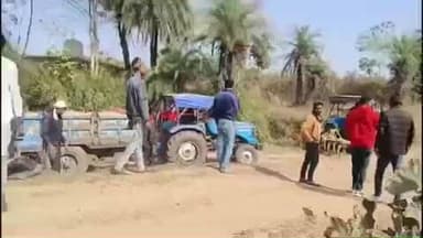 बरघाट: बोरी कलां बिजाघाट नाले से अवैध रेत परिवहन करते ट्रैक्टर ट्राली जब्त