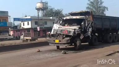 कटघोरा: गेवरा रोड स्टेशन के सामने अंधेरे में खड़े ट्रेलर से टकराया ट्रेलर, चालक घायल