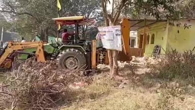 बहोरीबंद: रूपनाथ मेले से पहले प्रशासन सख्त, मंदिर परिसर व मेला प्रांगण से अतिक्रमण हटाया गया