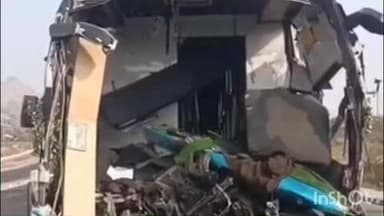 खेरवाड़ा: ऋषभदेव में नेशनल हाइवे रोड पर बस और ट्रक की हुई जबरदस्त भिड़ंत, हादसे में 2 लोगों की मौत, 13 घायल