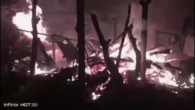 राघोपुर: राघोपुर के लंका टोला में भीषण आग, शॉर्ट सर्किट से नौ घर जलकर राख, एक घायल