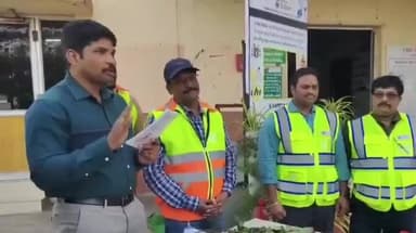 కృష్ణవరం టోల్ ప్లాజా వద్ద రహదారి భద్రతపై అవగాహన