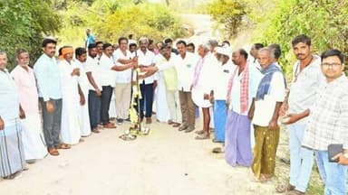 ಹೊಳಲ್ಕೆರೆ: ಬಿದರೆಕೆರೆ ಮತ್ತು ಮಲ್ಲೇನಹಳ್ಳಿ ಗ್ರಾಮದ ಮಧ್ಯ ಹಳ್ಳಕ್ಕೆ ನೂತನ ಚೆಕ್ ಡ್ಯಾಂ ನಿರ್ಮಾಣದ ಕಾಮಗಾರಿಗೆ ಶಾಸಕ ಎಂ ಚಂದ್ರಪ್ಪ ಚಾಲನೆ