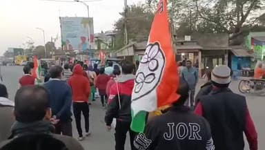 কাঁকসা: IPac এর অফিসে ও কর্নধারের বাড়িতে ED-হানার প্রতিবাদে পানাগড়ে তৃণমূলের প্রতিবাদ মিছিল ও সভা,উপস্থিত ব্লক সভাপতি