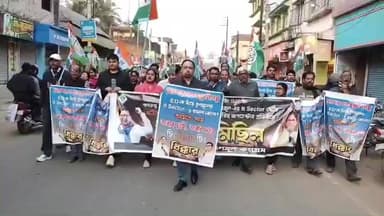 নারায়ণগড়: বেলদা রাস্তায় নেমে প্রতিবাদ বিধায়কের