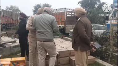 सादुलशहर: चेक पोस्ट पतली पर रेंज स्पेशल टीम और सादुलशहर पुलिस की संयुक्त कार्रवाई में शराब से भरा ट्रक पकड़ा गया