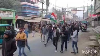 তপন: আইপ্যাক অফিসে হানার প্রতিবাদে তপনে তৃণমূলের বিশাল মিছিল