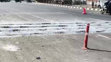 ठीकरी: इंदौर बायपास चौराहे पर NHAI द्वारा रंबल स्ट्रीप का निर्माण शुरू, दुर्घटनाओं पर लगेगी लगाम