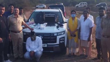 बार्शी: जामगाव शिवारामध्ये आलिशान कारमध्ये सुरू असणाऱ्या लिंगनिदान केंद्रावर पोलिसांची धाड