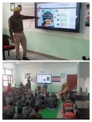 केंद्रीय विद्यालय बांदीकुई में विद्यार्थियों को यातायात नियमों की जानकारी दी गई तथा साइबर सुरक्षा विषय पर व्याख्यान आयोजित किया गया। इस दौरान सुरक्षित सड़क व्यवहार एवं ऑनलाइन सुरक्षा के प्रति जागरूक किया गया।
#TrafficAwareness #CyberSafety