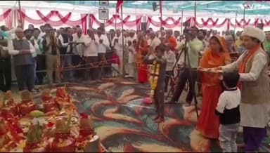 झारडा: सीताराम सेवा समिति खिरकियां द्वारा सात दिवसीय मां नर्मदा पुराण कथा का भव्य धार्मिक आयोजन