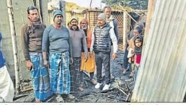 बनमनखी: बनमनखी अनुमंडल के जानकीनगर थाना क्षेत्र में आग लगने से तीन घर जलकर हुआ स्वाहा