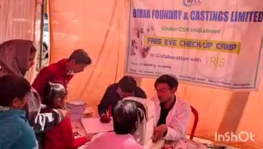 मांडू: बिहार फाउंड्री एंड कास्टिंग्स लिमिटेड ने सिंह होटल, रांची रोड के पास मुफ्त नेत्र जांच शिविर का आयोजन किया