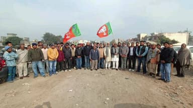 ਪਠਾਨਕੋਟ: ਚੱਕ ਮਾਧੋ ਸਿੰਘਾਂ ਵਿੱਚ ਹੋਣ ਵਾਲੀ ਜੀ ਰਾਮ ਜੀ ਜਾਗਰੂਕਤਾ ਰੈਲੀ ਲਈ ਸੁਜਾਨਪੁਰ ਤੋਂ ਇੱਕ ਜੱਥਾ ਹੋਇਆ ਰਵਾਨਾ।