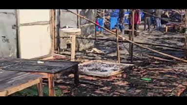 সাগর: গঙ্গাসাগরে আগুন লাগার পর পরিদর্শনে মন্ত্রী