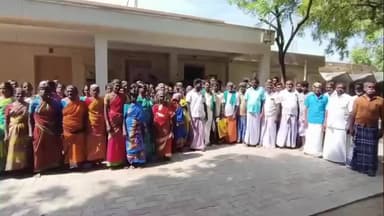 கோவில்பட்டி: சார் ஆட்சியர் அலுவலகத்தை சூரிய மின்கண் கிராம மக்கள் மின்சார கேபிள் அமைப்பது தொடர்பாக முற்றுகையிட்டு மனு வழங்கினர்