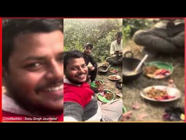 फ़र्स्ट जनवरी पार्टी 🍄 मशरूम संग लिट्टी – स्वाद भी,मस्ती भी ! #sonusinghjournalist #nawada #kahuara