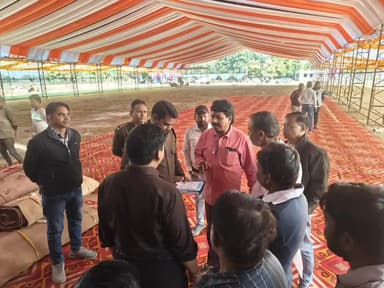 खरसिया: खम्हार में शिव महापुराण कथा का आयोजन: तैयारियों का गहन निरीक्षण