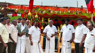 சாத்தூர்: அமீர்பாளையத்தில் தமிழர் திருநாள் தைப்பொங்கல் மாபெரும் கபடி போட்டி திமுக கிழக்குமேற்கு ஒன்றியம் சார்பாக நடைபெறுகிறது 50க்கும் மேற்பட்டஅணியில் பங்கேற்பு