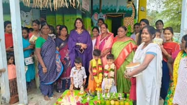 రామగుండం: అంతర్గాం అంగన్వాడీ కేంద్రంలో ముందస్తు భోగి మంటలు ముగ్గుల పోటీలు బొమ్మల కొలువుల సంక్రాంతి సంబరాలు