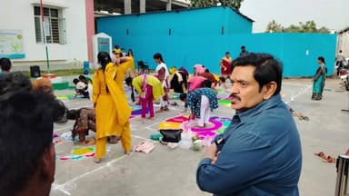 పెద్దపల్లి: ప్రభుత్వ ఆసుపత్రి లో సంక్రాంతి ముగ్గుల పోటీలు