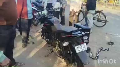 गोरेगाव: पल्लवी मेडिकलच्या पुढे दोन मोटरसायकलच्या अपघातात चौघे जखमी