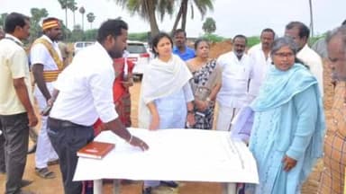 நெமிலி: பனப்பாக்கம்பகுதியில் திரவக்கழிவு மேலாண்மை மைய கட்டுமான பணிகளை மாவட்ட ஆட்சியர் சந்திரகலா ஆய்வு மேற்கொண்டார்