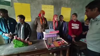 વડાલી: તાલુકાના ભંડવાલની પી.આર પટેલ હાઈસ્કૂલમાં બાળ વિજ્ઞાન મેળો યોજાયો