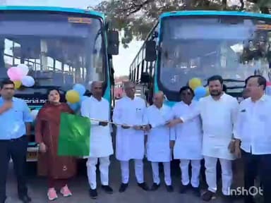 ಸೇಡಂ: ಪಟ್ಟಣದಲ್ಲಿ ಹೊಸ ಬಸ್ ಗಳಿಗೆ ಚಾಲನೆ ನೀಡಿಕೆ