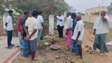 திருக்கழுக்குன்றம்: மாமல்லபுரத்தில் அங்கன்வாடி மையம் கட்டுவதற்கு பூமி பூஜை நடைபெற்றது