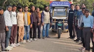 रूपवास: रूपवास के सरकारी विद्यालय से साक्षरता के प्रचार-प्रसार के लिए साक्षरता रथ को किया रवाना